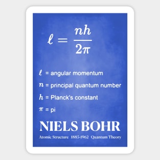 Niels Bohr Atomic Model Sticker